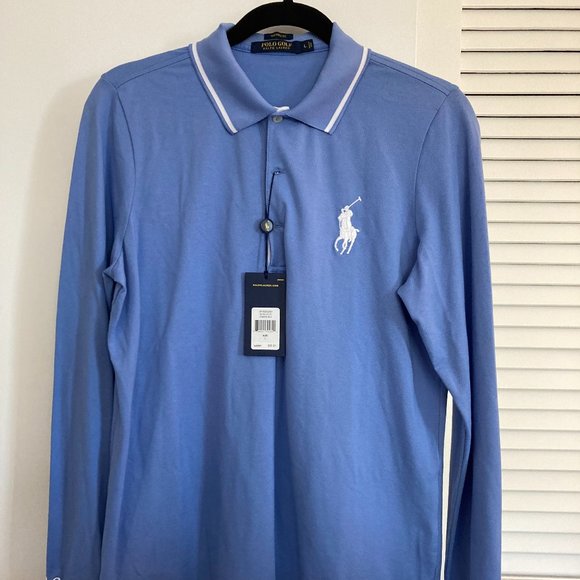 POLO GOLF.   Long Sleeves Light blue - Picture 2 of 4
